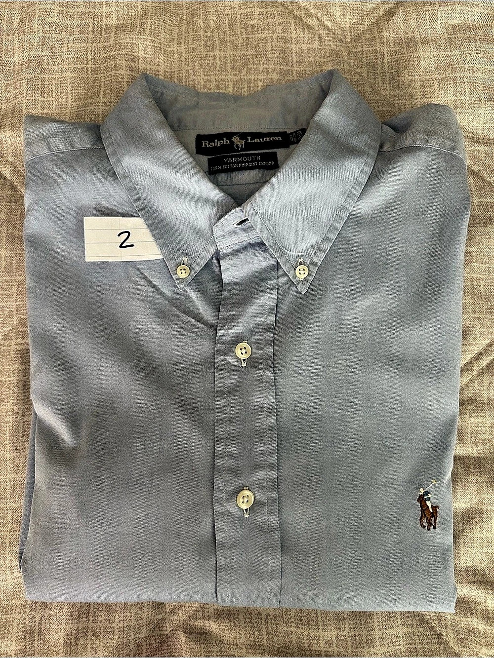Ralph Lauren Yarmouth 100% Cotton Pinpoint Oxford Shirt Men's Button Down Shirt
